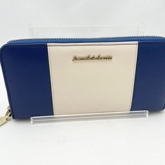 サマンサ &chouette 長財布 ラウンドジップ バイカラー ネイビーの画像