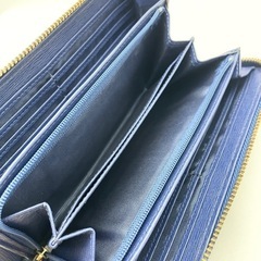 サマンサ &chouette 長財布 ラウンドジップ バイカラー ネイビーの画像