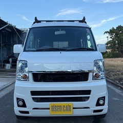 24年式/エブリイワゴン/車検2年/JPターボ/ハイルーフ/ルーフキャリア/ナビTV.CD/社外バンパー・スピーカー・アルミ・マフラー/ETC/キーレスの画像