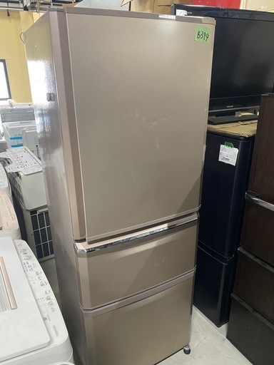 NO B394🌈福岡市内配送設置無料✨🌈335L 三菱ノンフロン冷凍冷蔵庫 MR