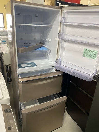 NO B394🌈福岡市内配送設置無料✨🌈335L 三菱ノンフロン冷凍冷蔵庫 MR