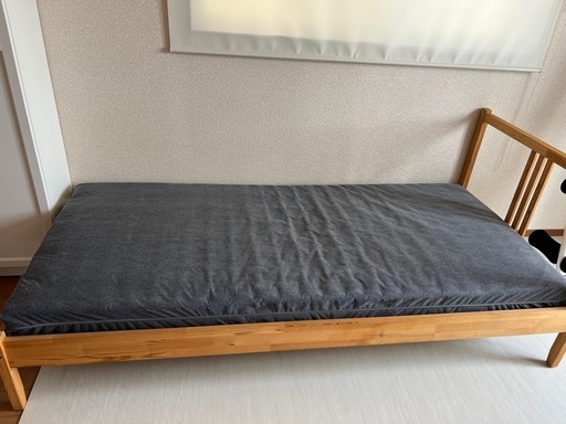 【美品】IKEAシングルベッドフレーム＆マットレス