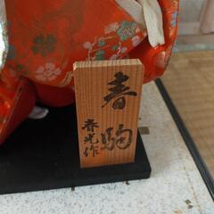 日本人形 女の子 着物 ガラスケース入り の画像