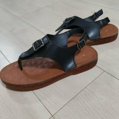 サンダル　トングサンダル 黒 ブラック レディースの画像