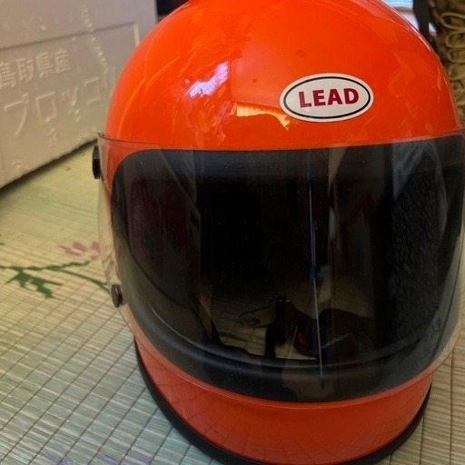 LEAD リード工業 RX-200R オレンジ ビンテージフルフェイス 族ヘル