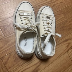 厚底スニーカー レディース ホワイト(24cm)の画像