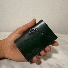 大値下げ‼️ 本革　オイルレザー　　カードケース　職人さんの手作り　手縫い の画像