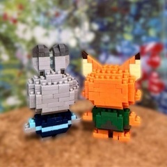 ディズニー風　ミニブロック　狐　うさぎの画像