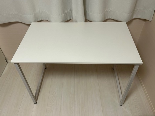 デスク幅100cm 奥行60cm ホワイト (ぼむ) 苦楽園口のテーブル