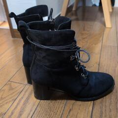 受け渡し決定レディース ブーツ ハイヒール 黒の画像