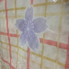 桜色の格子柄の浴衣　定価7,000円　美品　夏祭りにいかがでしょう？の画像
