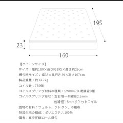 マットレス　クイーンサイズの画像