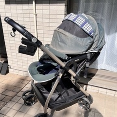 ベビーカー 最上級モデル Aprica アプリカ　オプティア　クッション　A型 元定価7万円　の画像