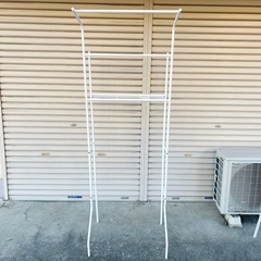 【終了】軽量 幅伸縮 洗濯機ラック ランドリーラック ホワイトの画像
