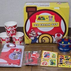 31アイス マリオ スプーン2個 キノピオ クールタオル ステッ...