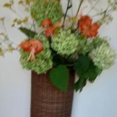 民芸品 アケビづる花生けかごの画像