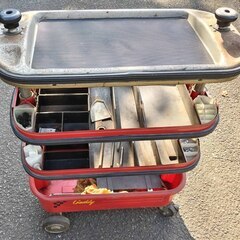 逗子 Caddy キャディ ツールワゴン ビンテージ 工具箱 ツールボックス 古い 当時物 工具 入れ 移動式 4段 ツール カート ワゴン キャディ キャビネット ガレージ BOX Z1 Z2 四段 空冷 VW フォルクスワーゲン ビートル Volkswagen Bentz ベンツ レトロ 赤 レッド 鑢 やすり 外車 ドイツ製 HORY ホリー株式会社製 キャスター付 4段 ビンテージ 古道具 収納 ガレージ 整備工場 車載工具 ツールセットの画像