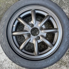 RS Watanabe F8F TYPE 14×5.5J+40 4H-100 14インチ ワタナベ アルミホイール　ファイナリスト　165 55 R14 新品セット！！の画像
