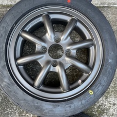 RS Watanabe F8F TYPE 14×5.5J+40 4H-100 14インチ ワタナベ アルミホイール　ファイナリスト　165 55 R14 新品セット！！の画像
