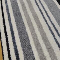 ニトリ　キッチンマット　ブルー系の画像