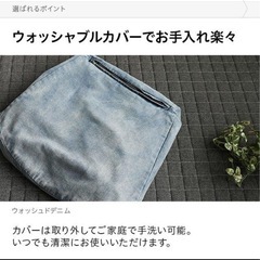 デニムビーズクッションの画像