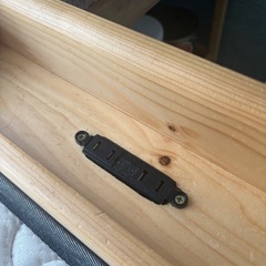 簀ベッド（シングル）宮棚付き　マットレス付きの画像