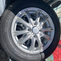 メッキアルミホイール、タイヤセットの画像