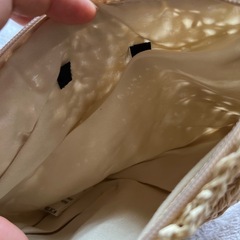 ハーフムーン ストロー ショルダーバッグ の画像