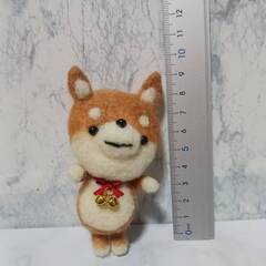羊毛フェルト 柴犬ブローチ９㎝