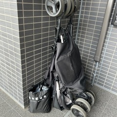 2人乗り　
ベビーカー　折りたたみ　日除け　雨カバーの画像