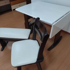 折りたたみダイニングテーブルセットの画像