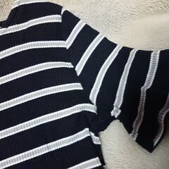 ♠　GU ストライプ 半袖Tシャツ　サイズXL　レディースの画像