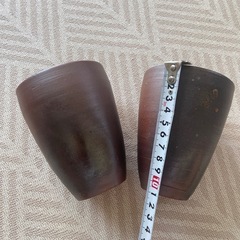 【未使用】備前焼 カップ［2個セット］の画像