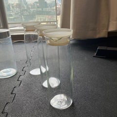 食品保存用瓶、冷蔵保存用ジャー、計5本の画像