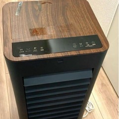【商談成立】冷風機 冷風扇 3方向で吸水　冷房　オシャレ　グレー　蓋木目調の画像