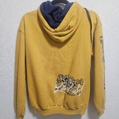 パーカー ジップパーカー 古着 イエロー 黄色の画像
