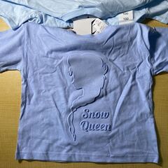 S532-60278/ディズニープリンセス FROZEN エルザ ガールズ Tシャツ 2枚組 100サイズ 胸囲/49～55cm 水色の画像