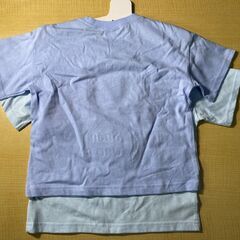 S532-60278/ディズニープリンセス FROZEN エルザ ガールズ Tシャツ 2枚組 100サイズ 胸囲/49～55cm 水色の画像