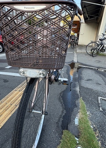 中古24インチPanasonic電動アシスト自転車6.6Ah4点灯大阪