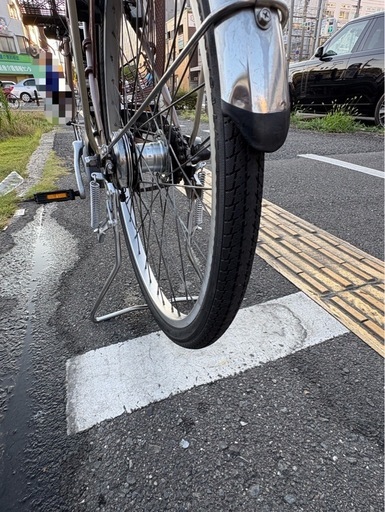 中古24インチPanasonic電動アシスト自転車6.6Ah4点灯大阪