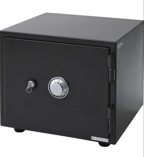 【急募/最安/新品未使用】日本アイエスケイ 金庫 家庭・店舗用 耐火 ダイヤル・リバーシブルキー併用タイプ 約41×43×37cm
