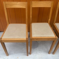無印良品　ダイニングチェア　4脚セット　ナチュラル 　の画像