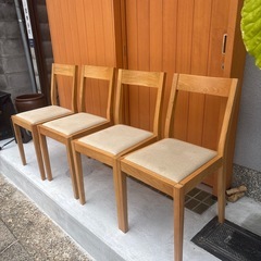 無印良品　ダイニングチェア　4脚セット　ナチュラル 　の画像