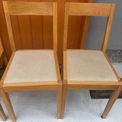無印良品　ダイニングチェア　4脚セット　ナチュラル 　の画像