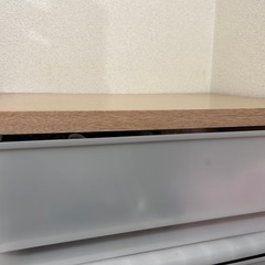 美品｜ナチュラルカラーの4段収納ケース【木製天板つき】の画像