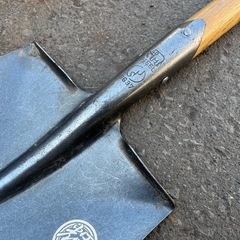 浅香工業 金象印 本かしえ 樫柄付 #3 剣先 スコップ 磨き丸 ショベル コンディション良し 中古品 ④の画像