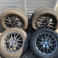 【17インチスタッドレスタイヤ】トヨタ車専用　wedsホイール&BS　DM-V3タイヤ　 4本セットの画像