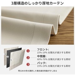 【譲渡先決定
】遮光カーテン　ベージュの画像