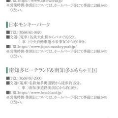 2026.07.15まで　リトルワールド・日本モンキーパーク・南知多ビーチランド兼おもちゃ王国 名鉄 株主入場ご招待券 名古屋鉄道   1枚の画像