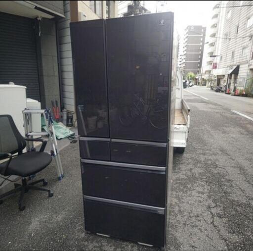 SHARP SJ-GF60W-A ガラストップモデル 601L 大型冷蔵庫 2012年製【取引